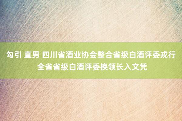 勾引 直男 四川省酒业协会整合省级白酒评委戎行 全省省级白酒评委换领长入文凭