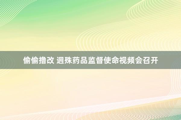 偷偷撸改 迥殊药品监督使命视频会召开